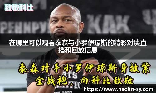 在哪里可以观看泰森与小罗伊琼斯的精彩对决直播和回放信息